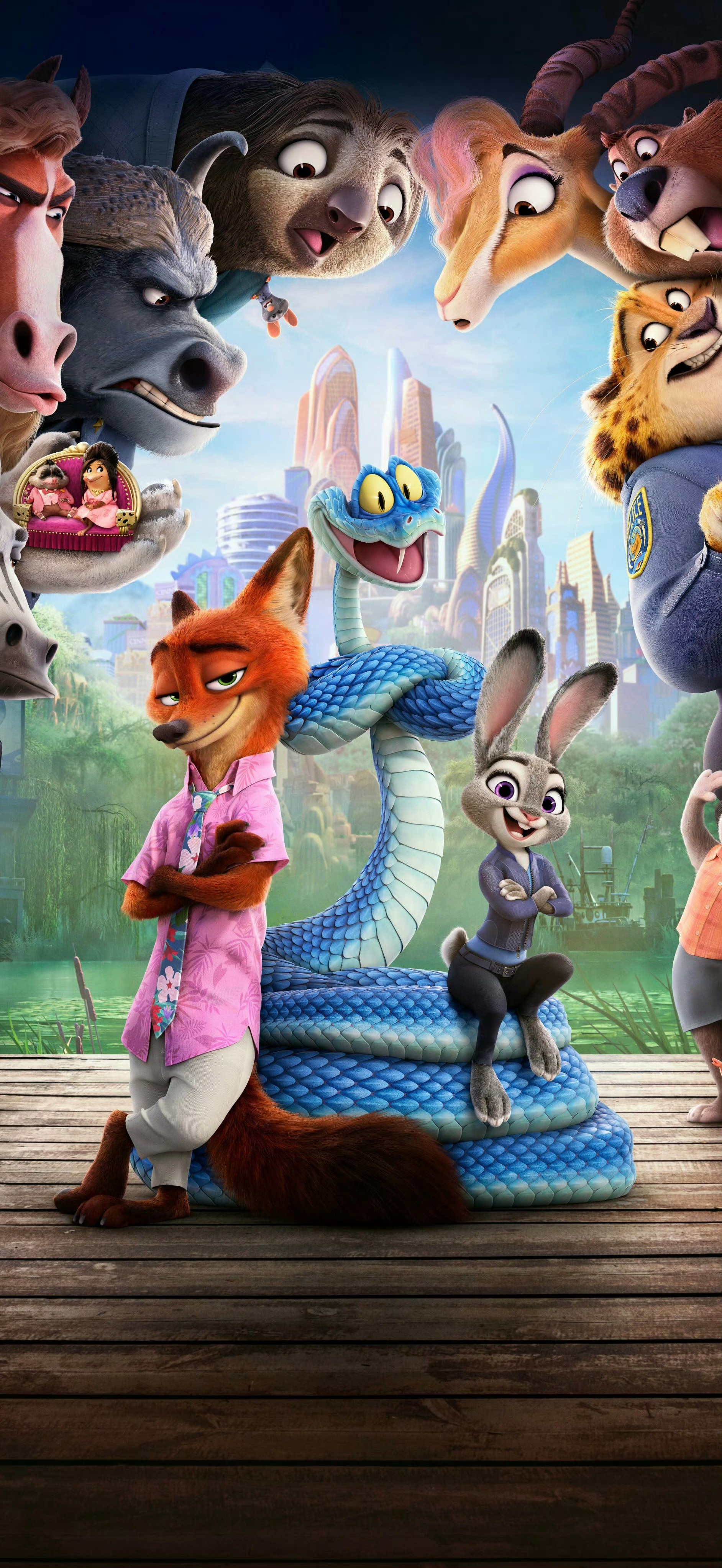 疯狂动物城高清壁纸再分享一波后面又找了几张毛茸茸的，超好看目前在用第二张，构图完