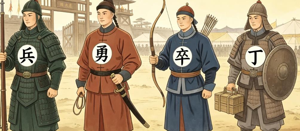 清朝士兵胸前的“兵卒勇丁“：一眼看穿谁是铁饭碗，谁是送死的炮灰咸丰二年十二