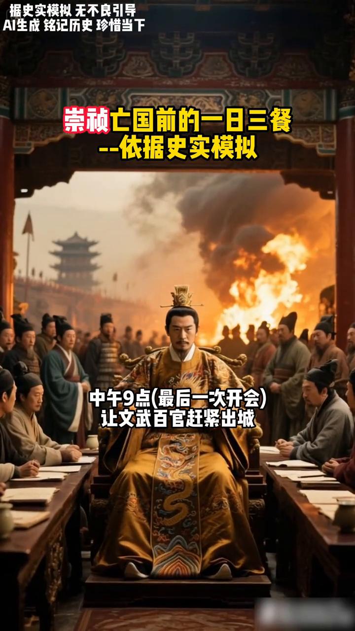 崇祯亡国前的一日三餐吃些什么？·早上7点(一碗稀粥)，此时部分太监已经在出逃。