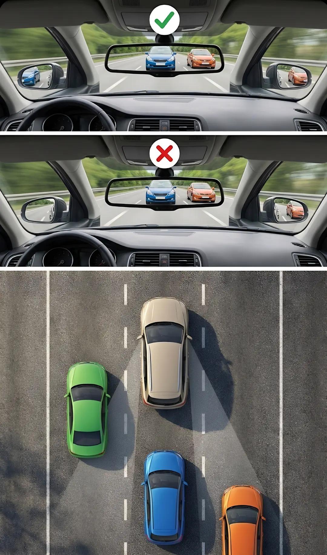 怎么彻底消除汽车盲区？🚗👀很多司机调后视镜时，都会刻意让镜子里能看到自己