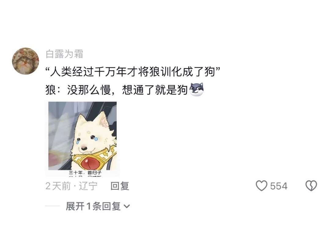 狼有很多职业，有一种就是给人当狗