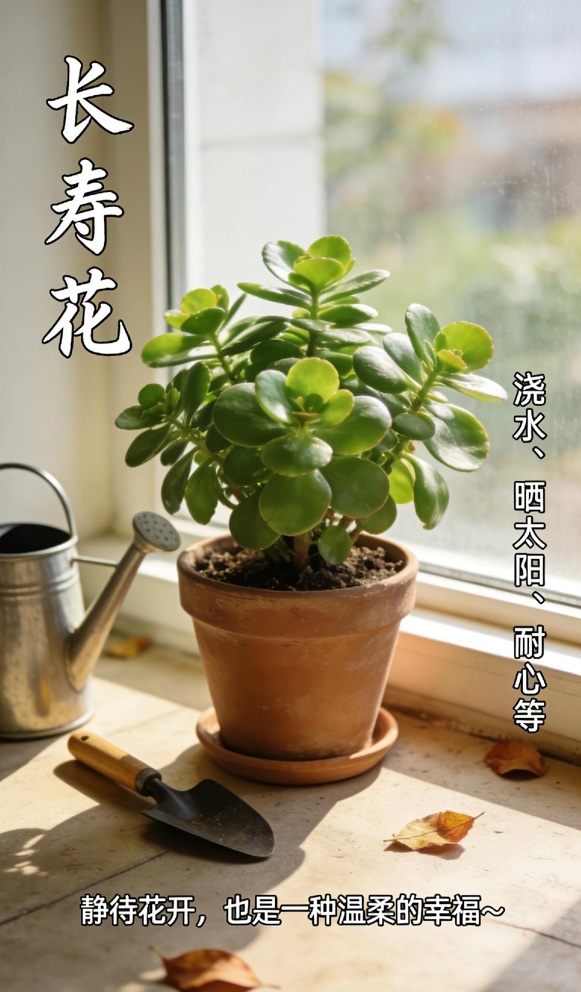 朋友们你家养长寿花了吗?我家养了长寿花，但是，还没有开花🌿每天都盼着它冒花苞