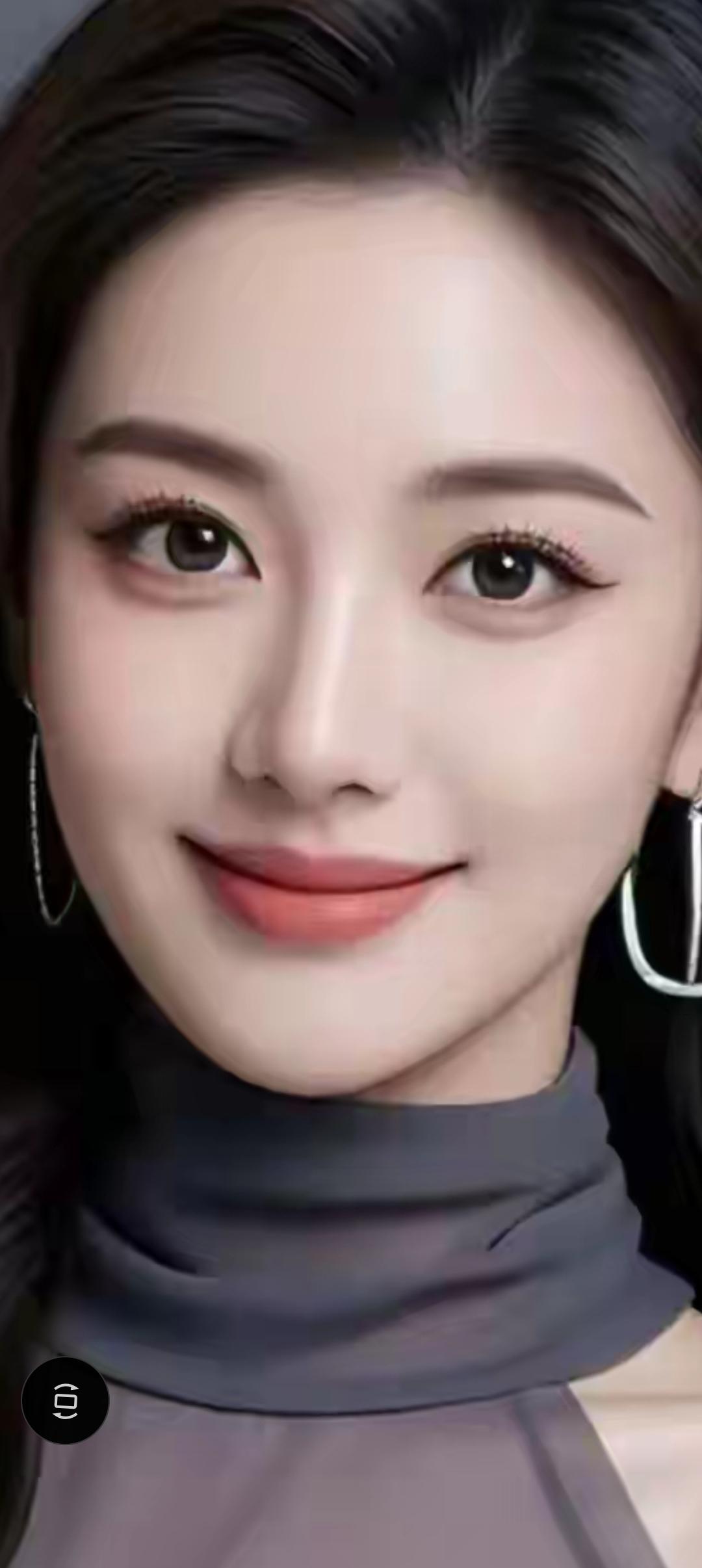 温柔微笑，甜美可人，时尚耳环点缀，优雅气质满满！😊✨