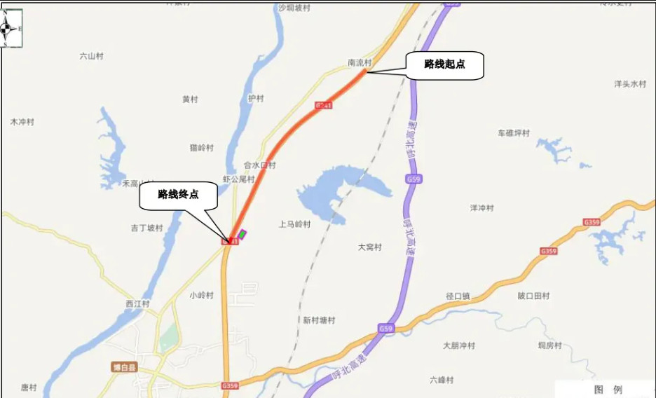玉林分界至博白公路改建G241玉林分界至博白公路本项目改建路段总体由北向南沿G