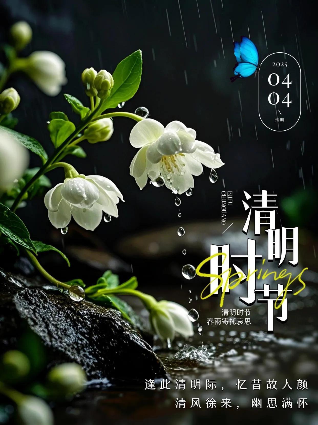 “花开花谢，流年缱绻，风起风落，思念延绵……”清明，是一场与思念的重逢，也是一次