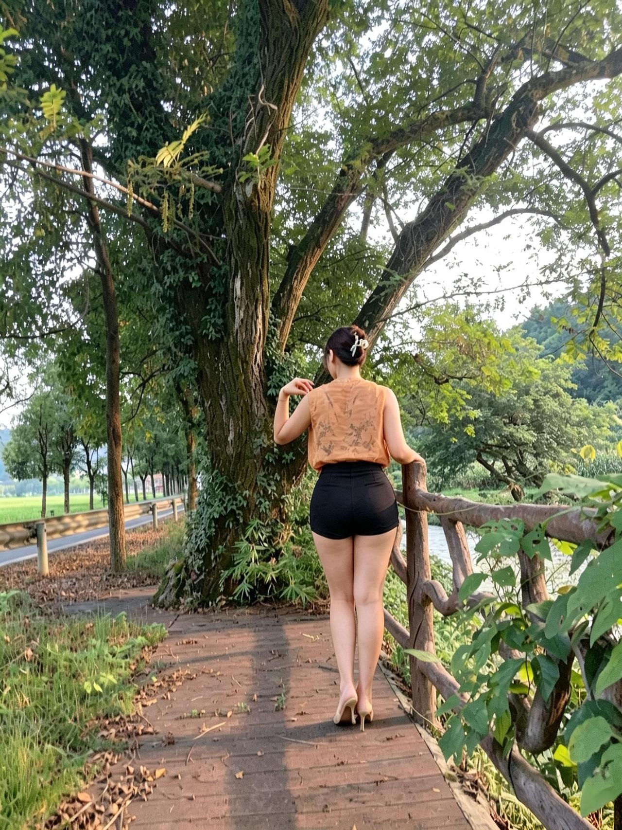 气质穿搭怎么穿才恰到好处?走在林间的木栈道，绿树环绕，清风缓缓。抛开生活里的