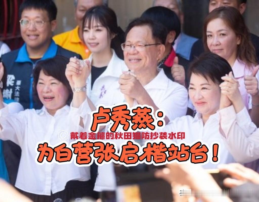 卢秀燕为白营站台！两位“妈妈市长”力挺张启楷选嘉义市长，蓝白合呈现团结一幕～