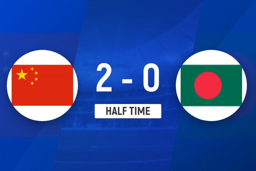 半场-U16国足暂2-0孟加拉国 帅惟浩梅开二度邝兆镭突破屡造威胁