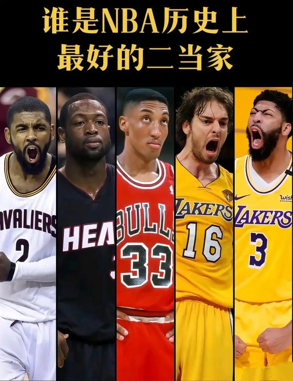 谁是NBA历史最好的二当家？我认为是加索尔，从未动摇过科比地位。欧文和韦