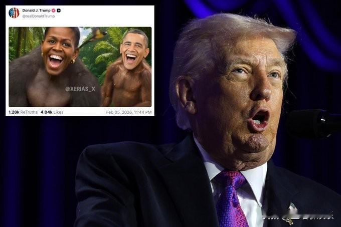 白宫删除川普发的把奥巴马夫妇P成猴子的视频。共和党参议员蒂姆·斯科特称这段视频