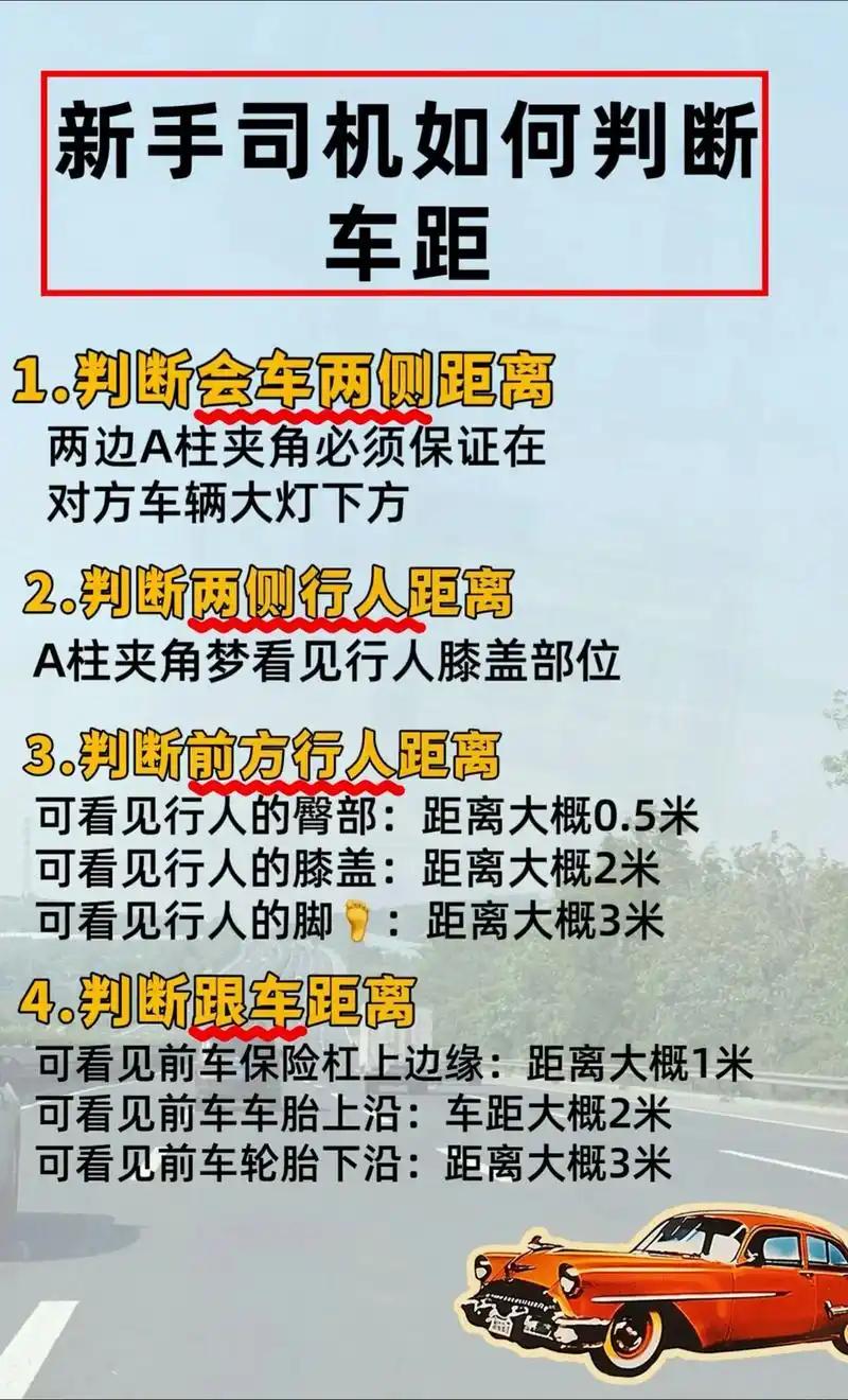 新手如何准确判断车距，避免刮蹭？掌握这几个实用方法，开车“拿捏”距离不再难！