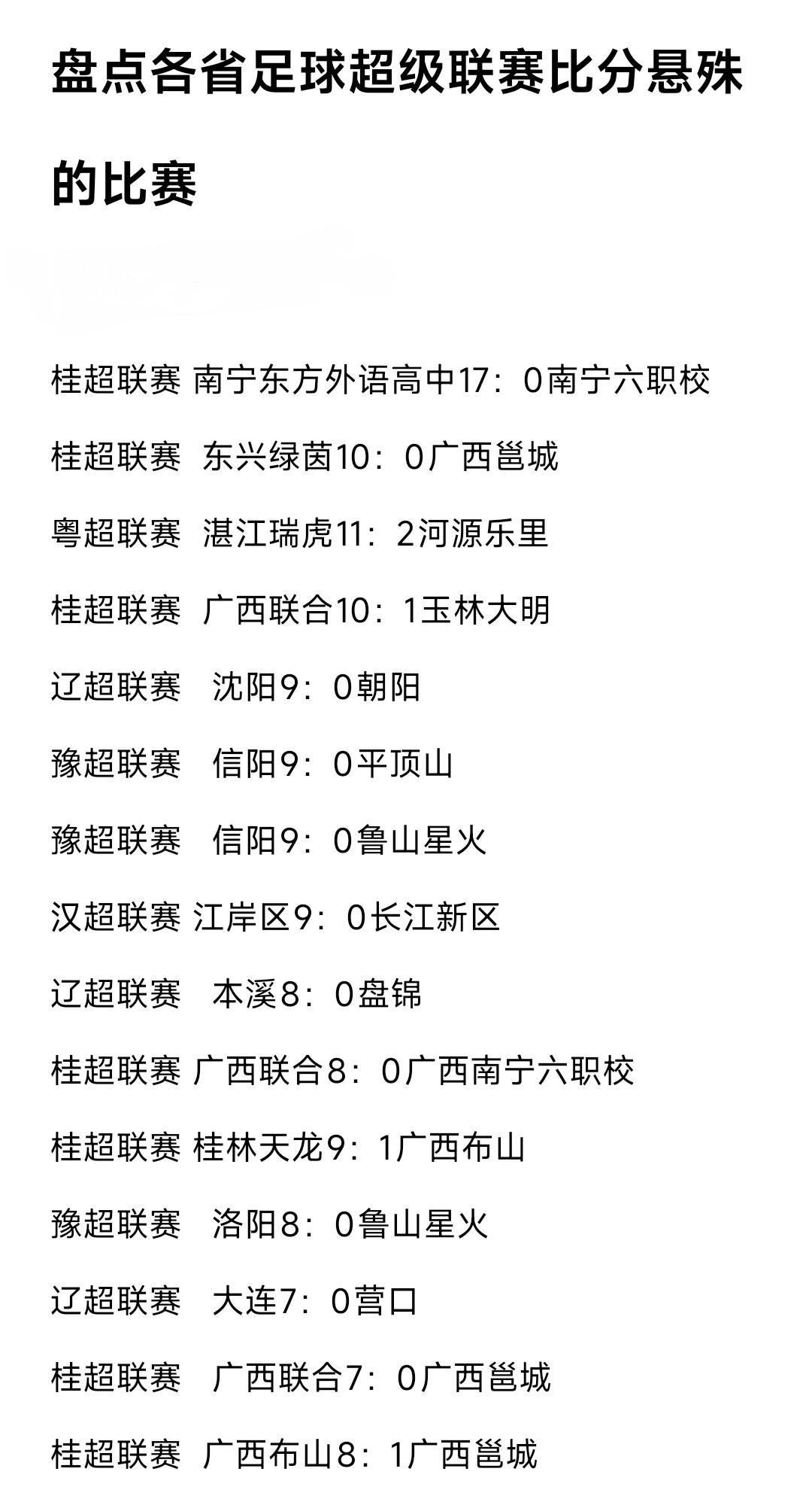 虽然苏超、湘超、蒙超、赣超足球联赛更受大家的关注，但是要说比赛的观赏性我感觉桂超