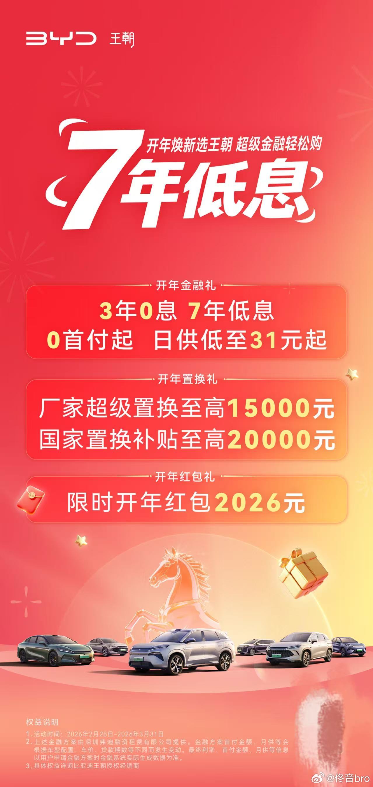 比亚迪海洋网和王朝网，已经全面铺开了“7年低息”的金融方案。这次次参与活动的车型