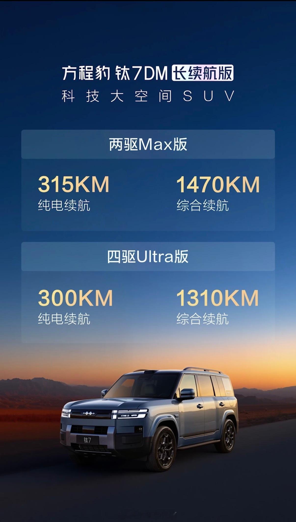 方程豹钛7DM长续航版上市发布会方程豹钛7DM长续航版正式上市，价格也全部揭晓