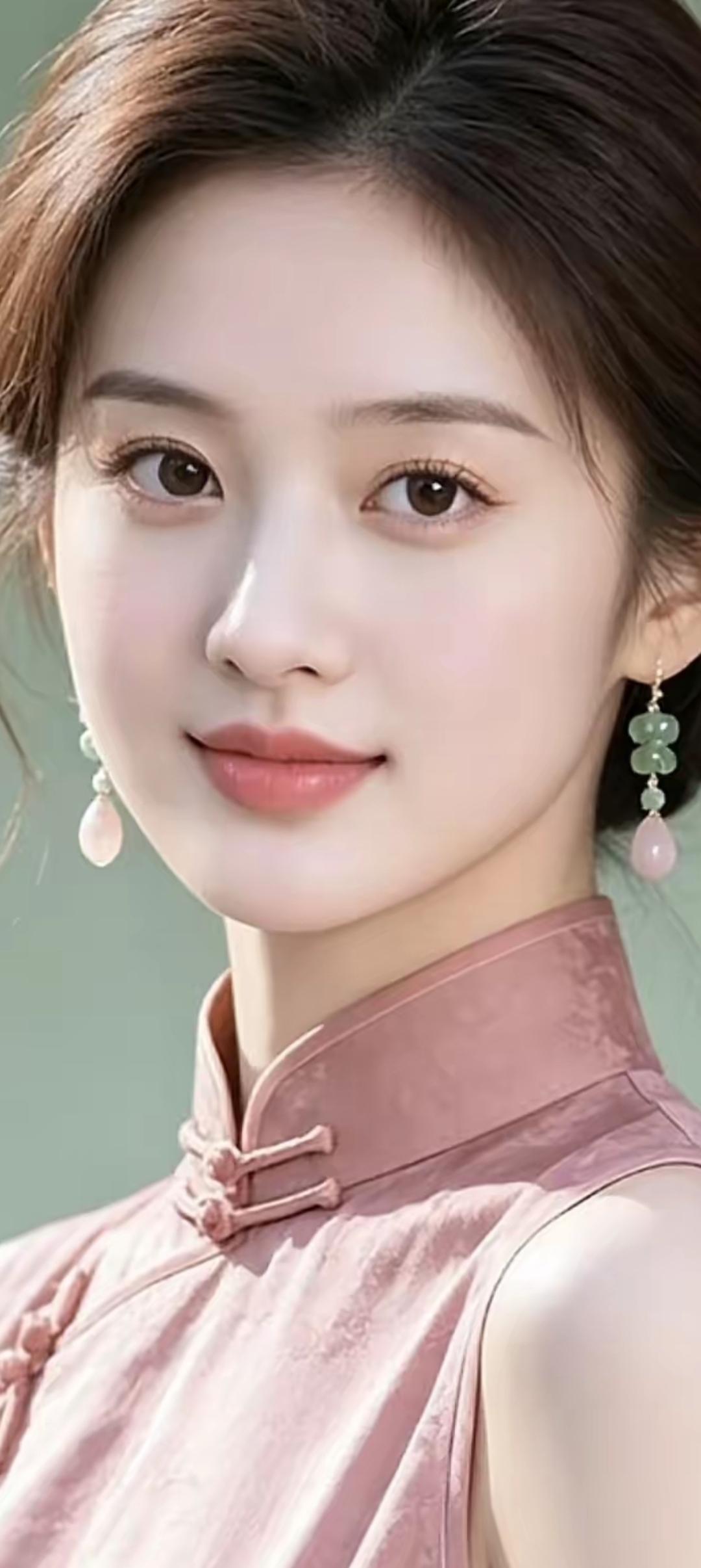温柔粉裙少女，优雅气质满分🌸✨