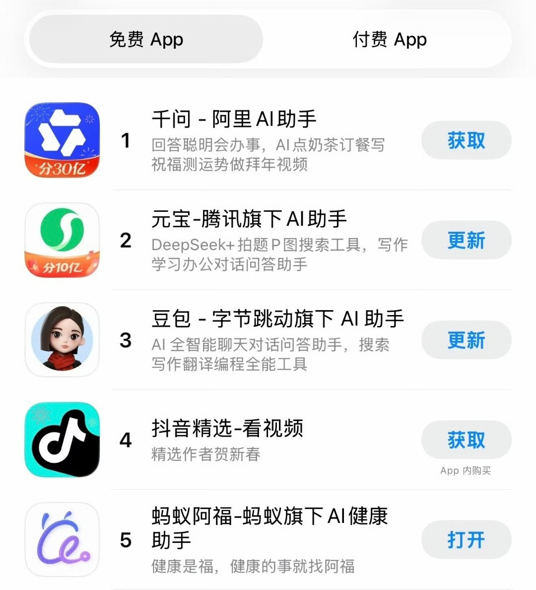 不出意外的话，未来十年，AI应用领域，就是阿里千问、字节豆包和腾讯元宝的了，百度