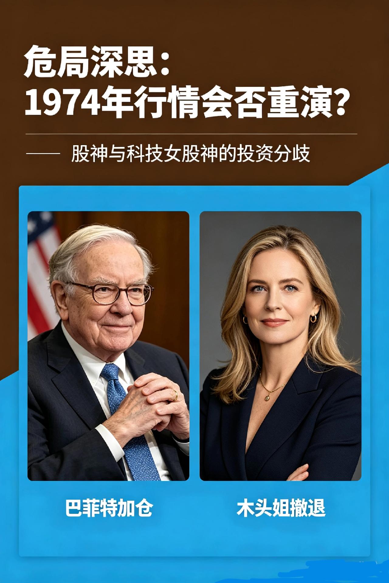 危局深思：巴菲特加仓、木头姐撤退，1974年行情会否重演？提