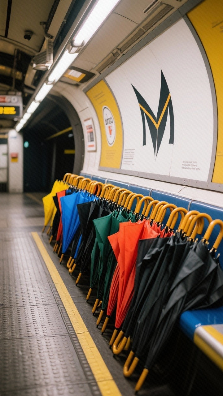 标题：“他在地铁站放了100把‘借伞’，不锁不收押金，只挂一张纸条—...