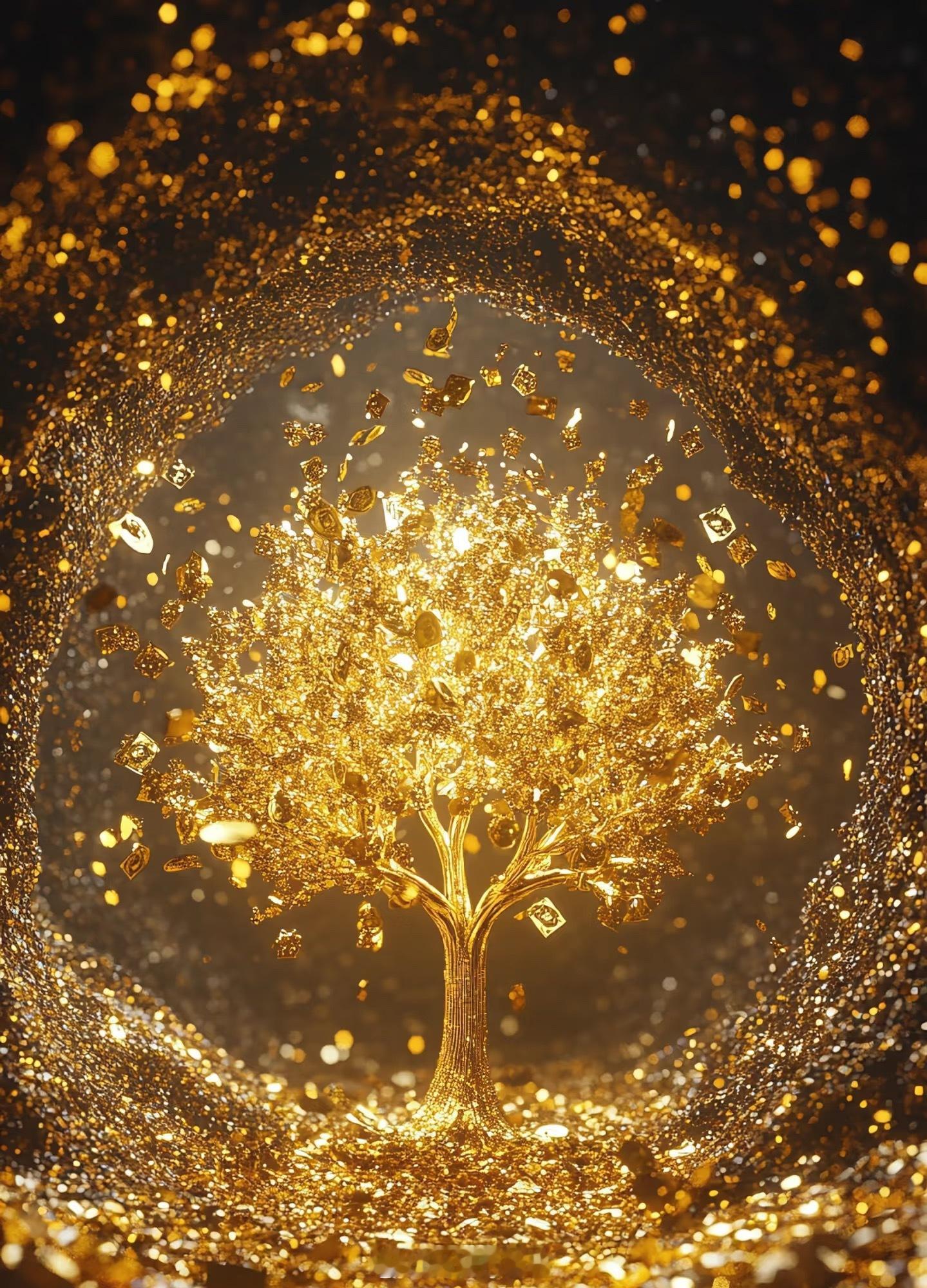 金色九月，刷到就是转运的开始，把这颗金色摇钱树种在心中，让每一个图形去加持你的念