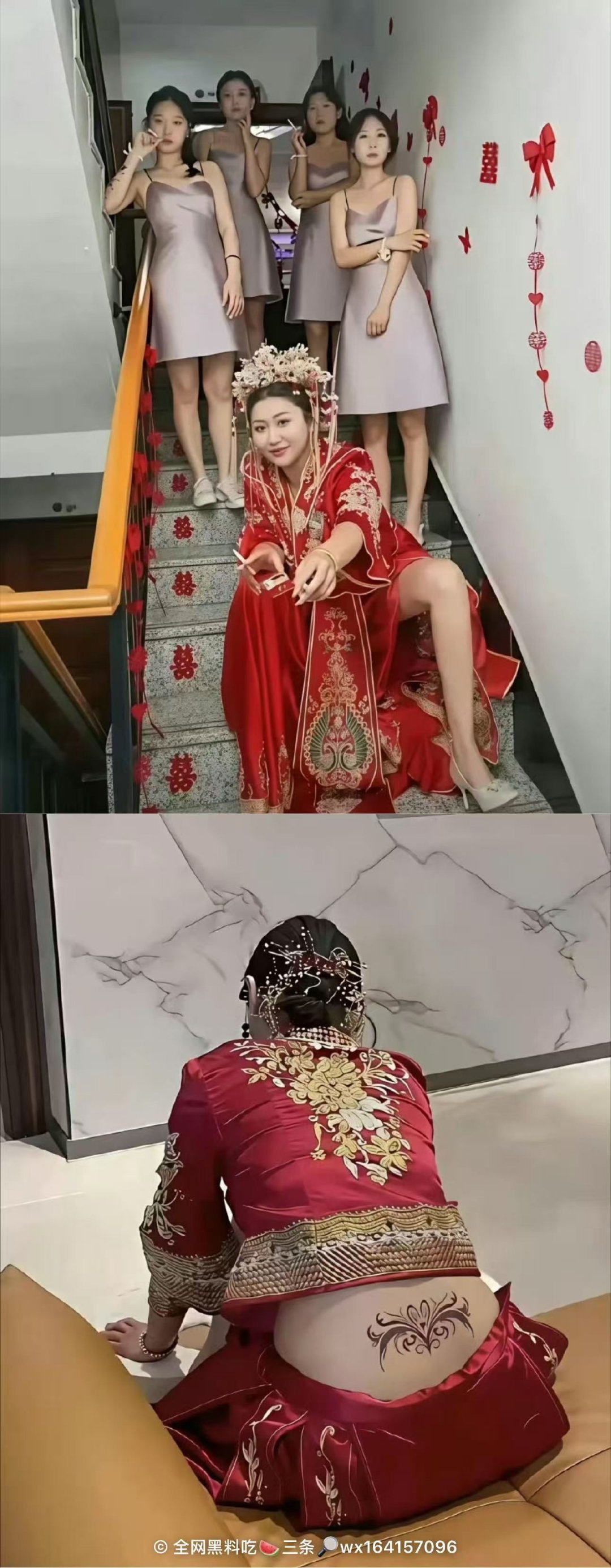 秦岭笑谈气场全开！这新娘一看就不好惹，新郎婚后妥妥被拿捏新娘一身红装霸气侧漏，