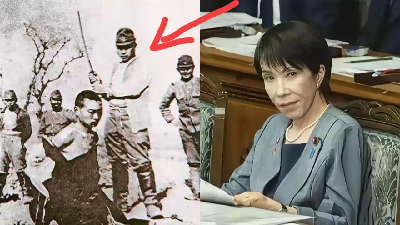 老照片炸出恶魔祖孙！侵华日军少佐高市正雄挥刀屠华的画面曝光，双手沾满上海平民