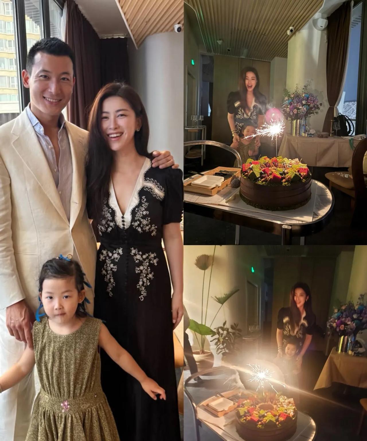 不点进来都不知道那么好笑朱珠生日过后晒出了和老公女儿的合照，如果没有那一条热