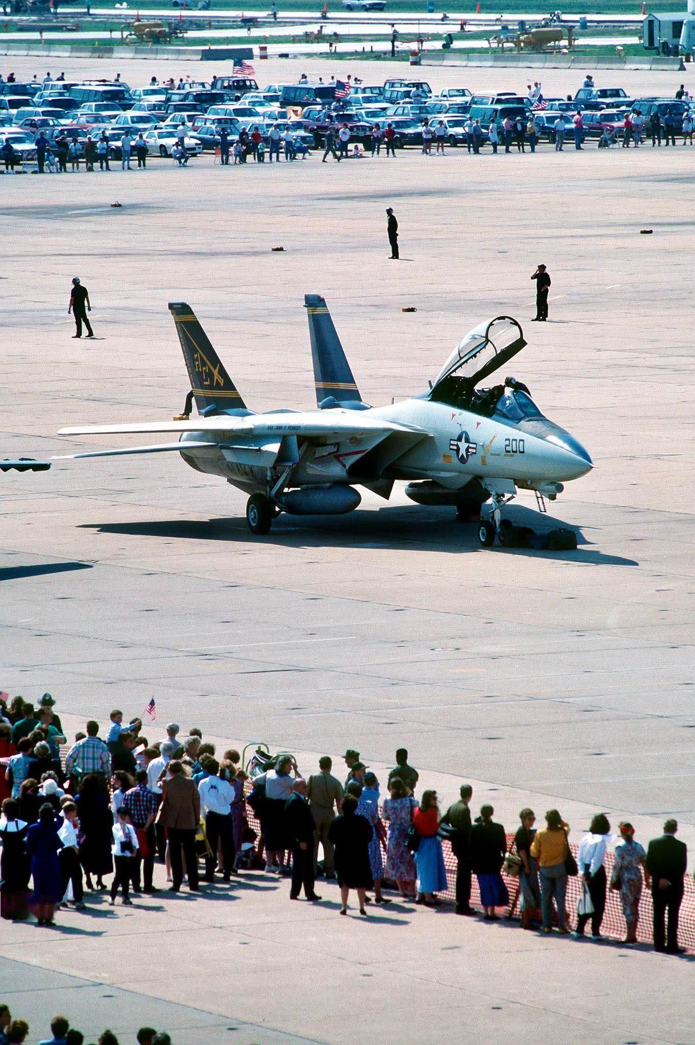 猫宁。航空节上围观F-14大猫的人群