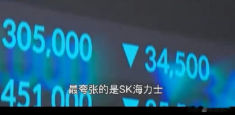 韩国SK海力士跌17%，腰斩再腰斩，三星也跌破9000亿美元。想想，海力士在美