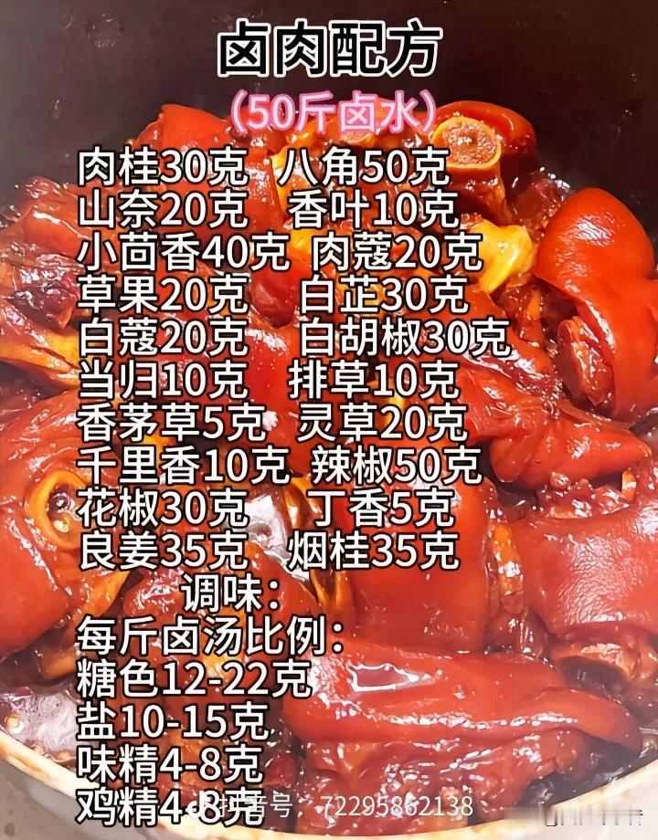 揭秘卤肉香料配伍，让你秒变卤味大师卤肉，从来不是简单的一锅炖。常有人抱怨：“我