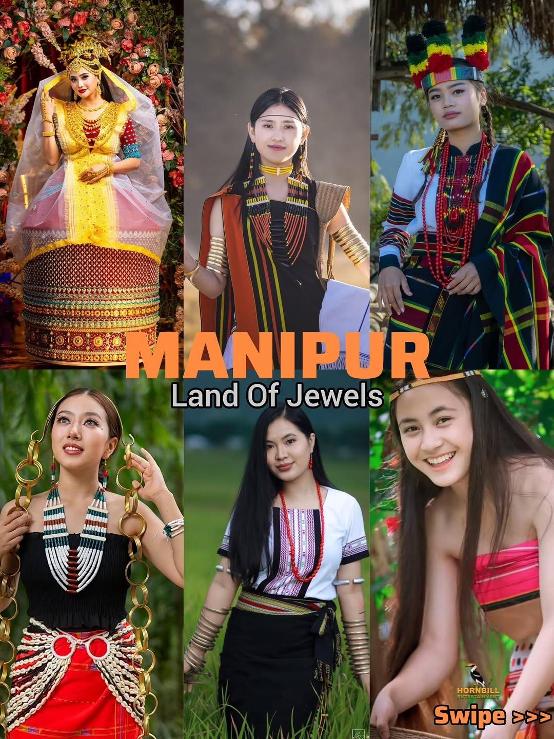 曼尼普尔邦的各土著民族介绍。大家看看她们是不是都长着东亚人的面孔？跟恒河边的