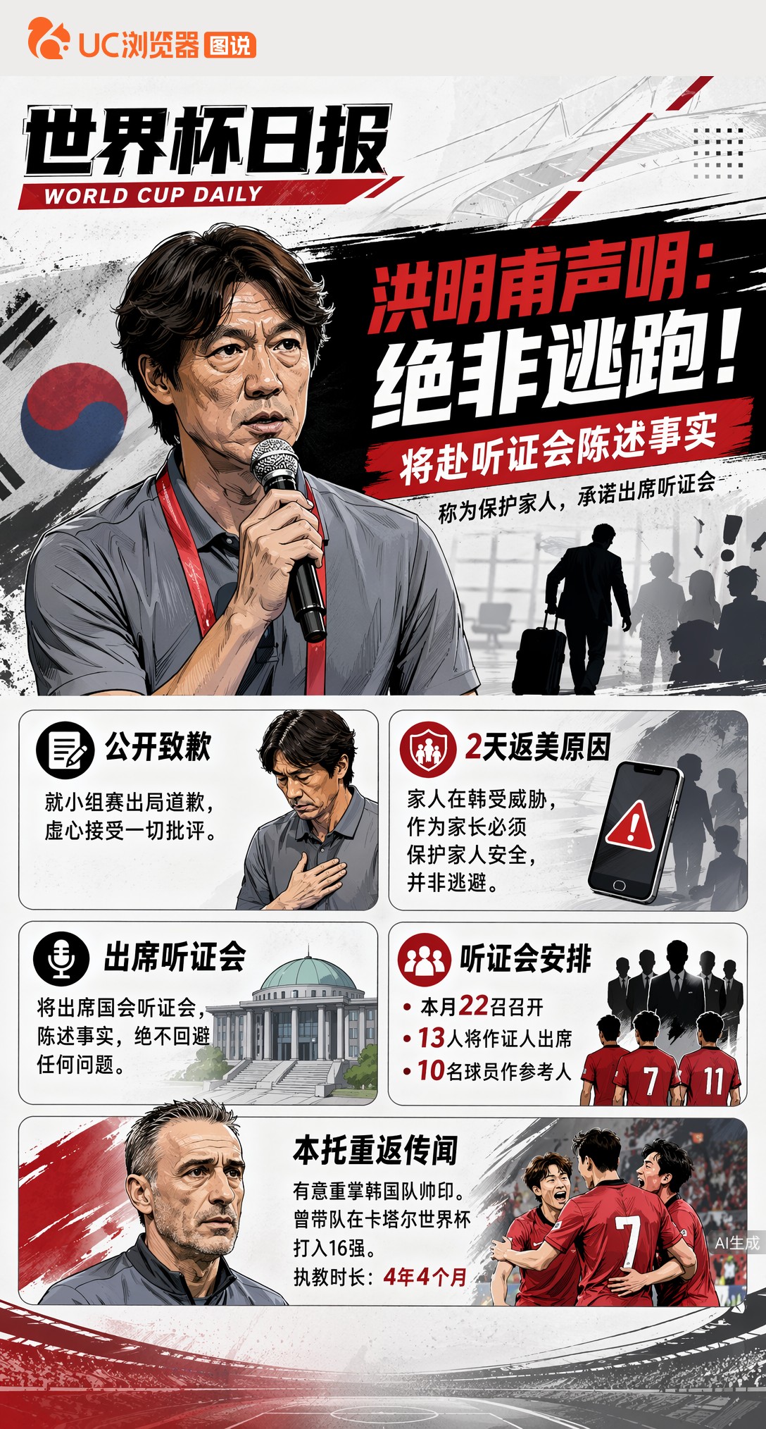 家人遭威胁被迫返美！洪明甫声明：绝非逃跑，将赴听证会陈述事实