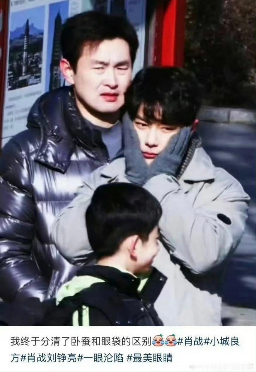 这样一对比，肖战的脸更小更精致了网友：看肖战王彦霖懂了卧蚕和眼袋的区别王彦霖晒自