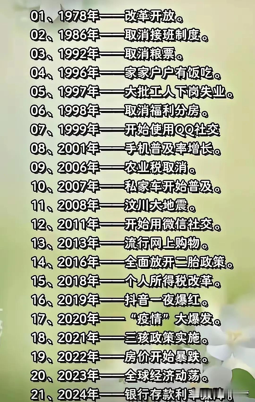 五十年来，这世界变化太快了，比如社交软件，二十年前大家还玩qq呢，彼此联系，聊天