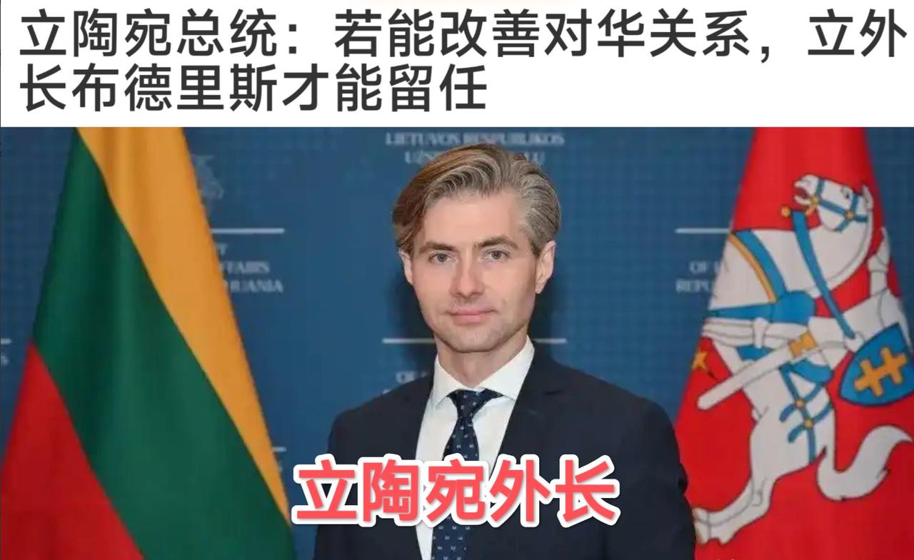 立陶宛总统称：立陶宛外长如果想保住职位唯一办法就是改善与中国的关系，但台湾对立