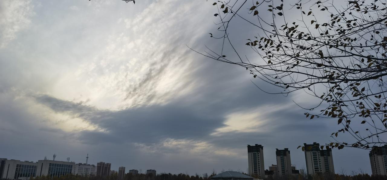 出行途中，抬眼西望，见天空云若有象，似大鹏展翅。庄子在《逍遥游》中写道，穷发之