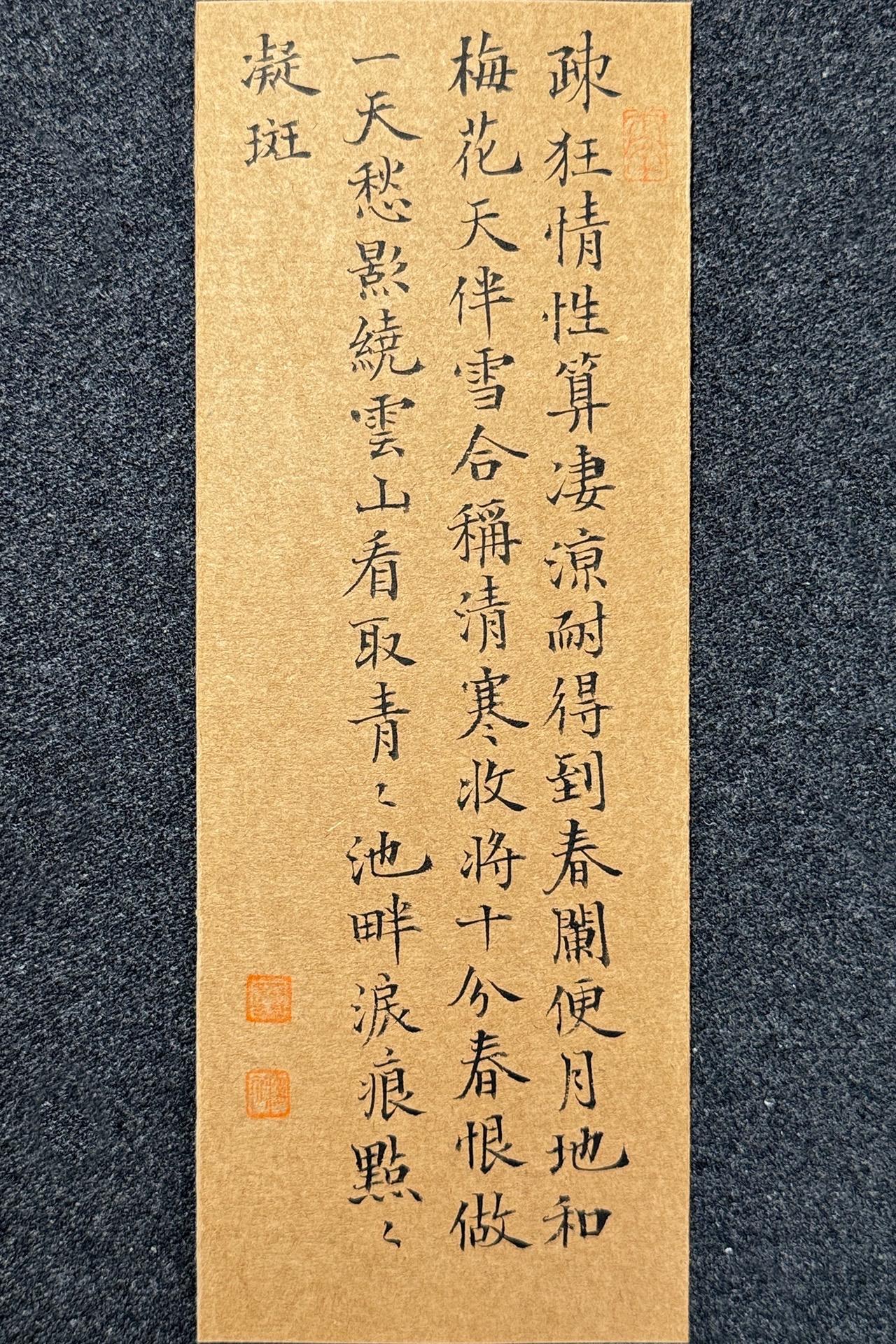 今夕社小楷，张惠言《木兰花慢·杨花》下阕，静态版笔：墨社今夕晚晴|纸：墨