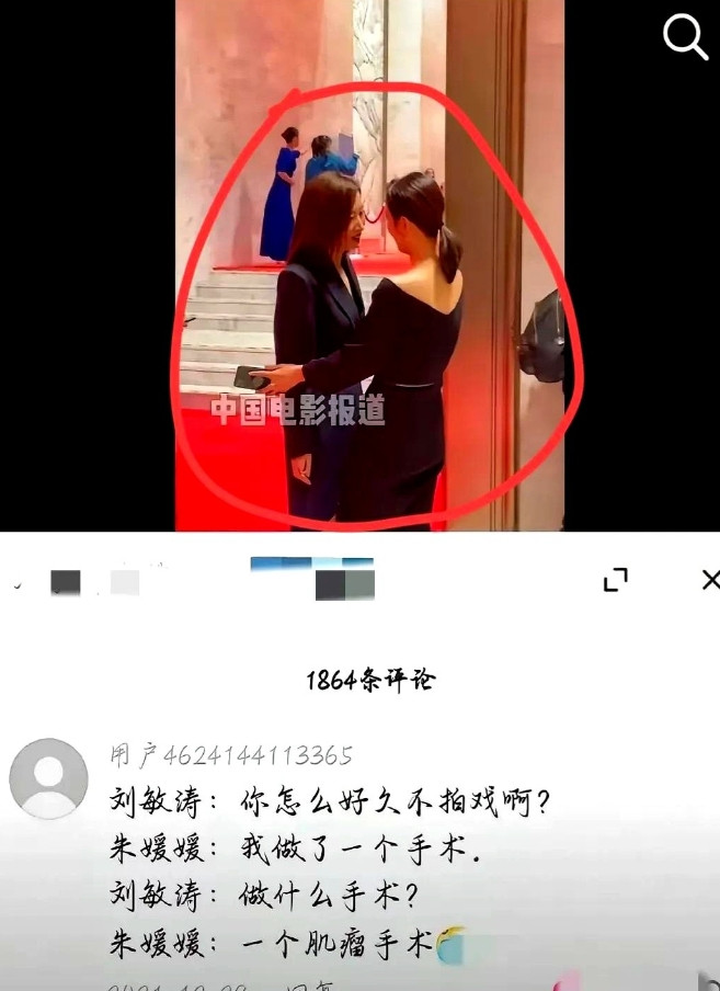 现在回头看，才发现朱媛媛生病原来早有迹象！四年前电影颁奖典礼上刘敏涛一见着朱