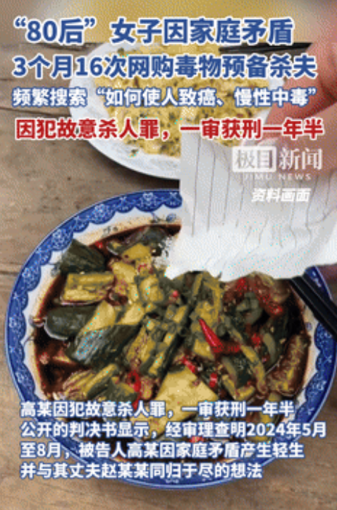 “太可怕了！”妻子16次网购老鼠药、黄曲霉素，反复搜索“如何使人致癌、慢性中毒”