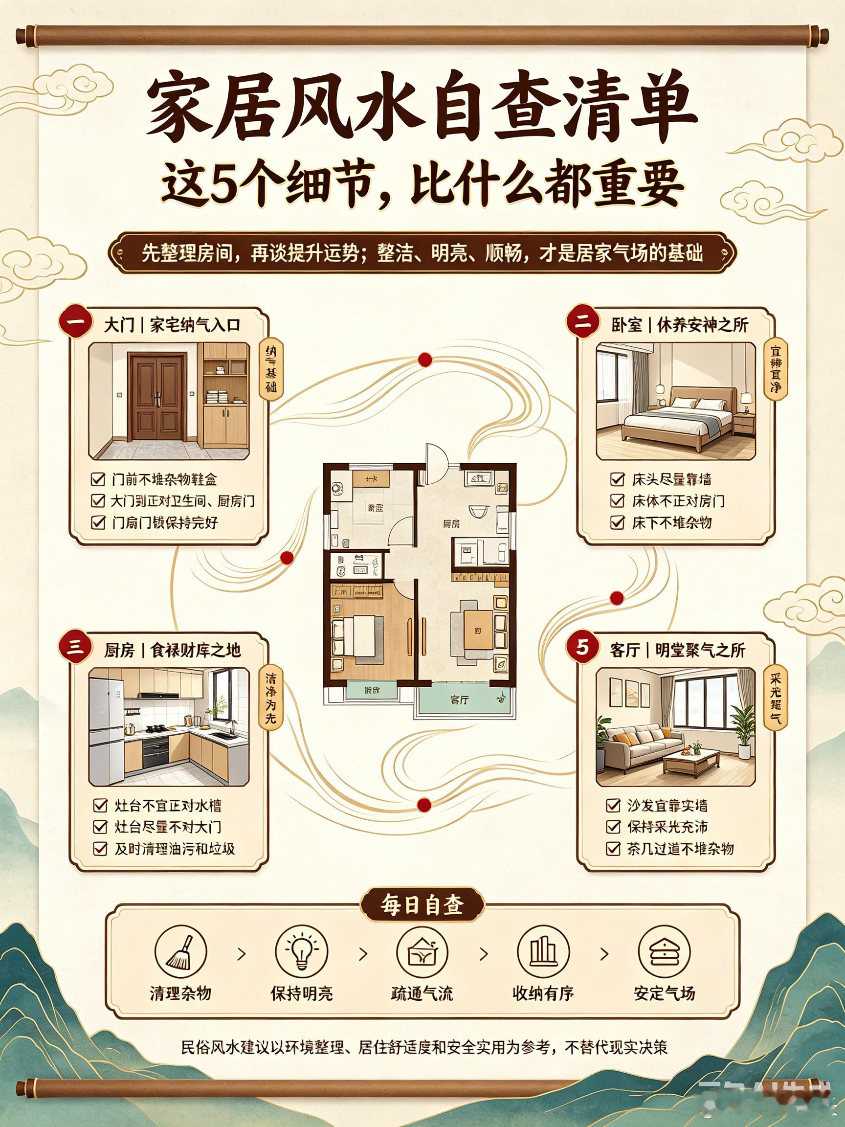 家居风水自查清单：这5个细节，比什么都重要想要提升运势，不妨先从整理这5个地方开