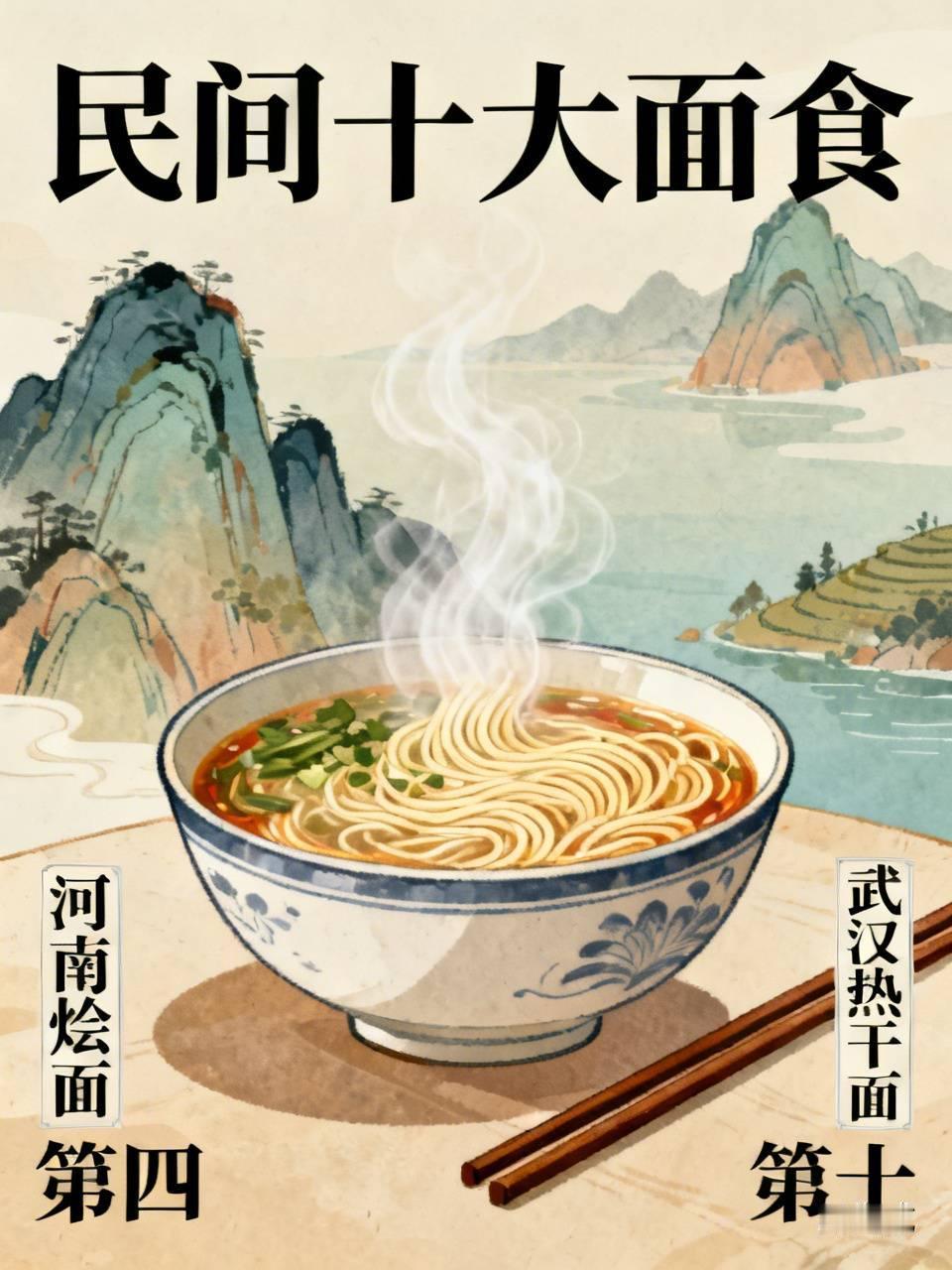 民间十大面食，河南烩面竟然排到了第四？好多排名，武汉热干面排第一，这里竟然排到了
