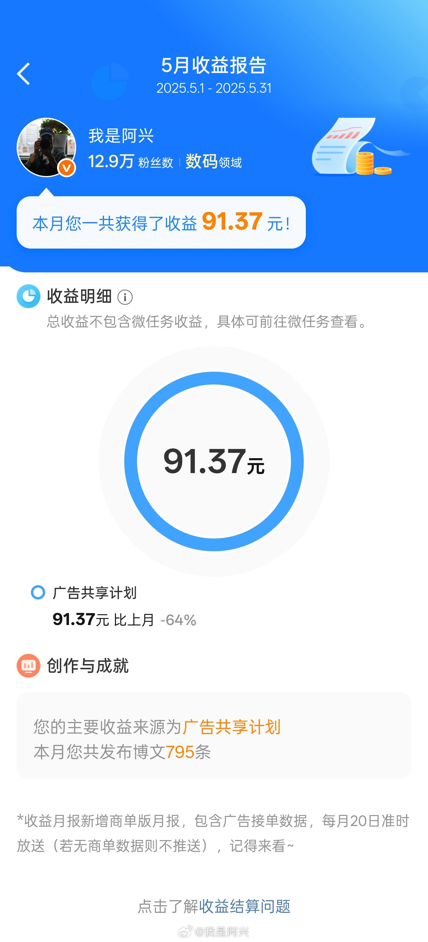 看看微博给别人发的工资，再看看我的，我连别人零头都没有。​​​