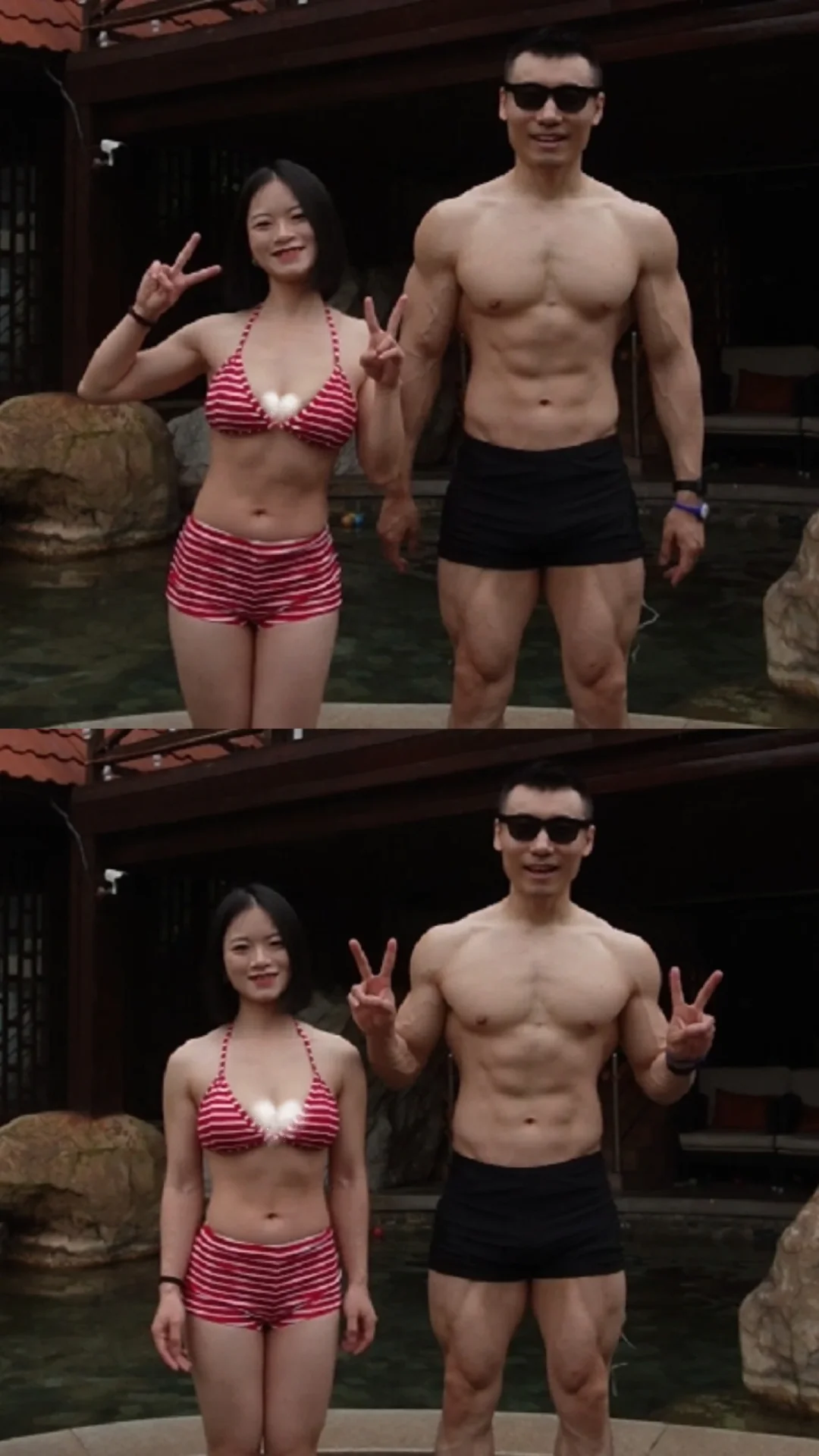 爱妻身高154，很多女生喜欢她的身材