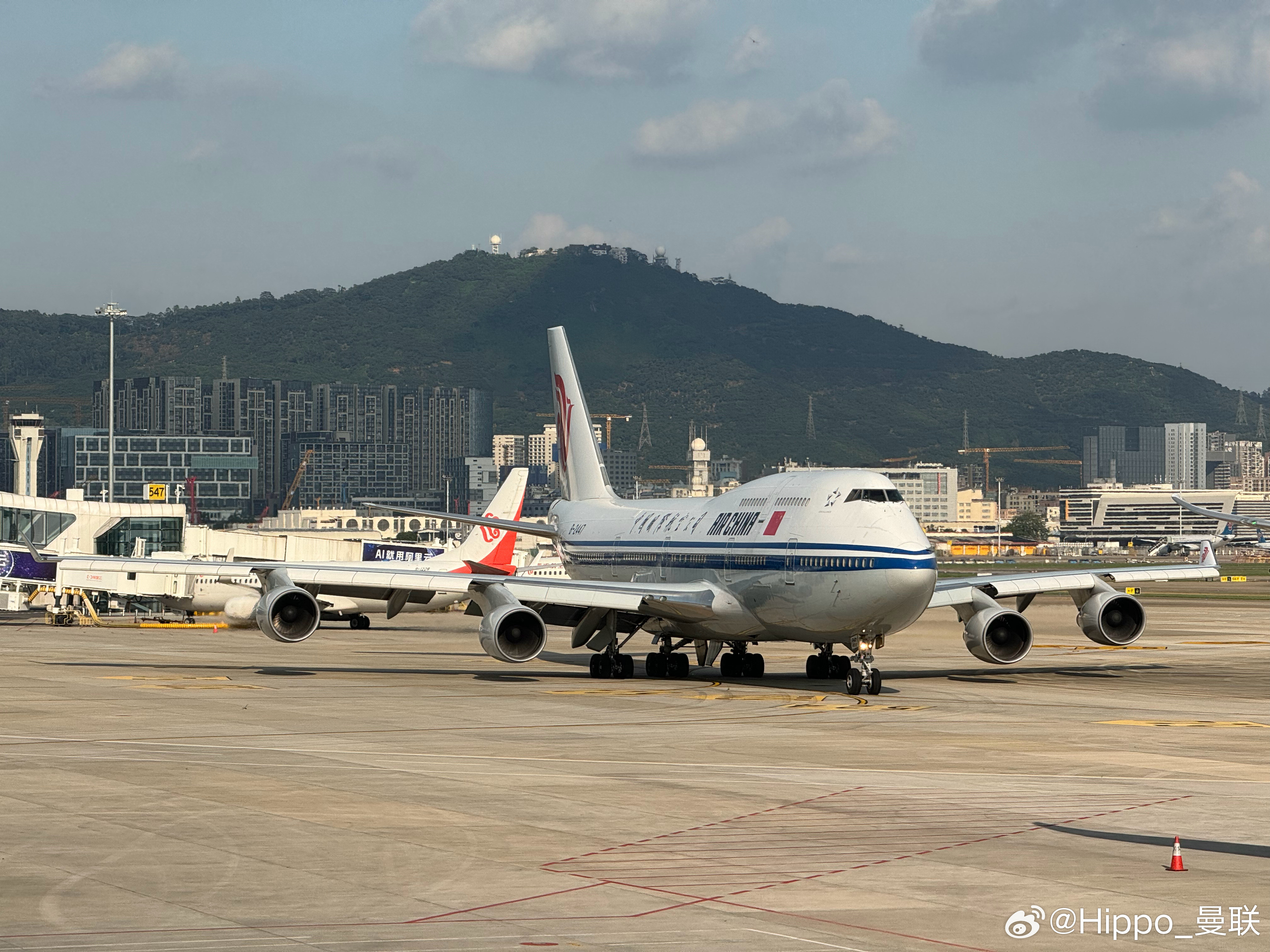 落地看到这个，太爽了。747。​​​