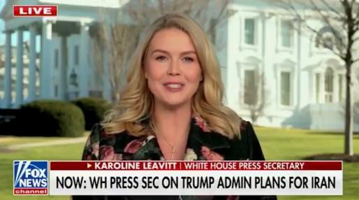 白宫新闻秘书莱维特今天（北京时间1月13日）在接受福克斯新闻采访时谈到伊朗：