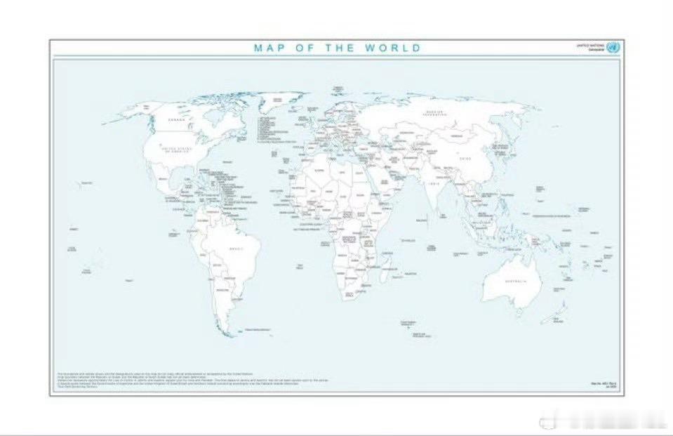 联合国发布了新版世界地图联合国发起了个纠正世界地图视觉误差的投票。164票赞成，