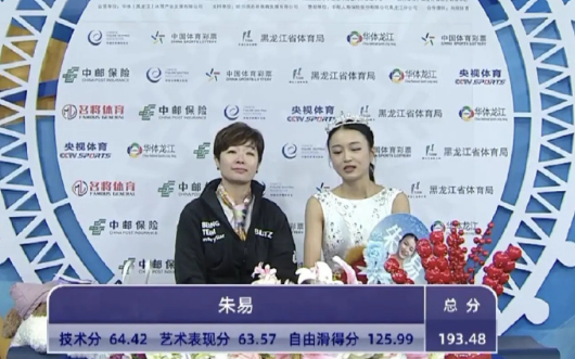 23岁的朱易确定无缘参加米兰冬奥会。12月28日，在全国花样滑冰锦标赛中，朱易出