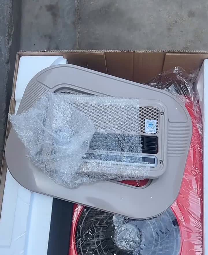 今天再给另一个车装一个驻车空调，看一下空调是怎么组成的。空调其实特别简单，它