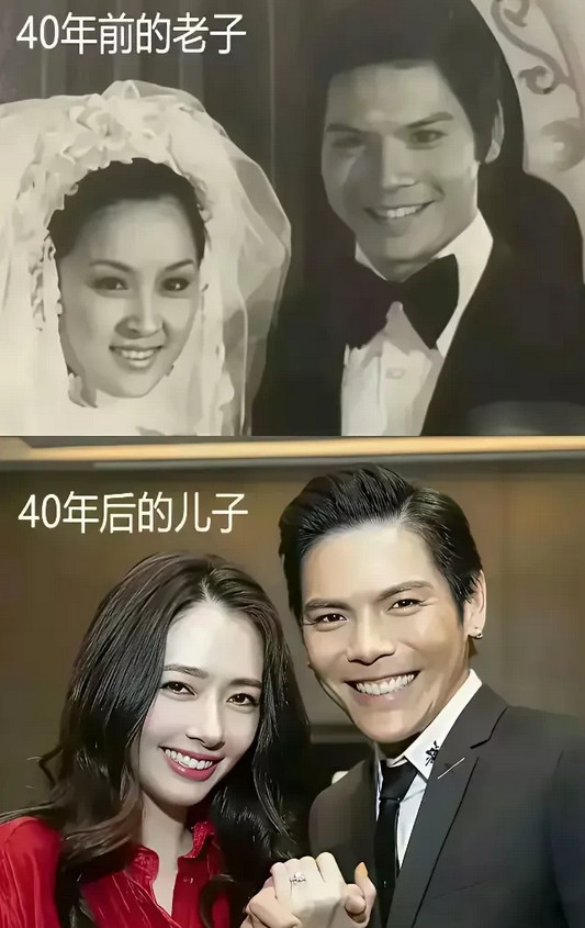 这父子俩谁更帅气一些？