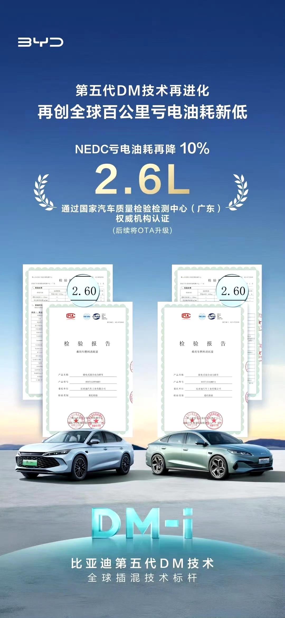 比亚迪DM5.0，要OTA升级降油耗。比亚迪这次也把AI大模型技术用到了DM混