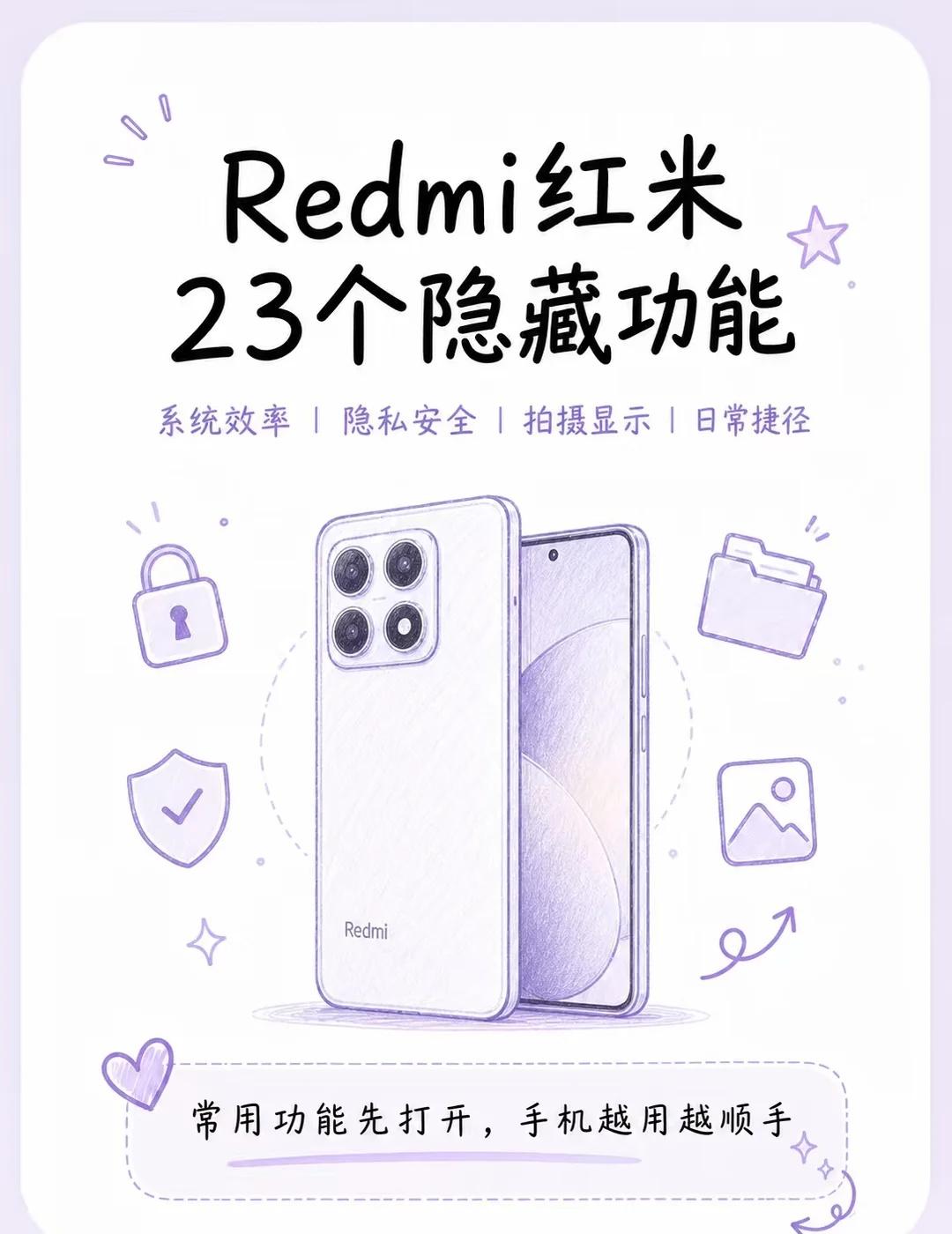 🔴Redmi红米23个宝藏隐藏功能，收下吧红米手机的隐藏玩法被我挖到啦🔥